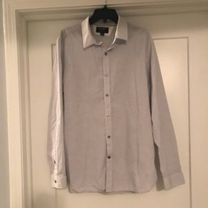 Men’s long sleeve button down shirt.